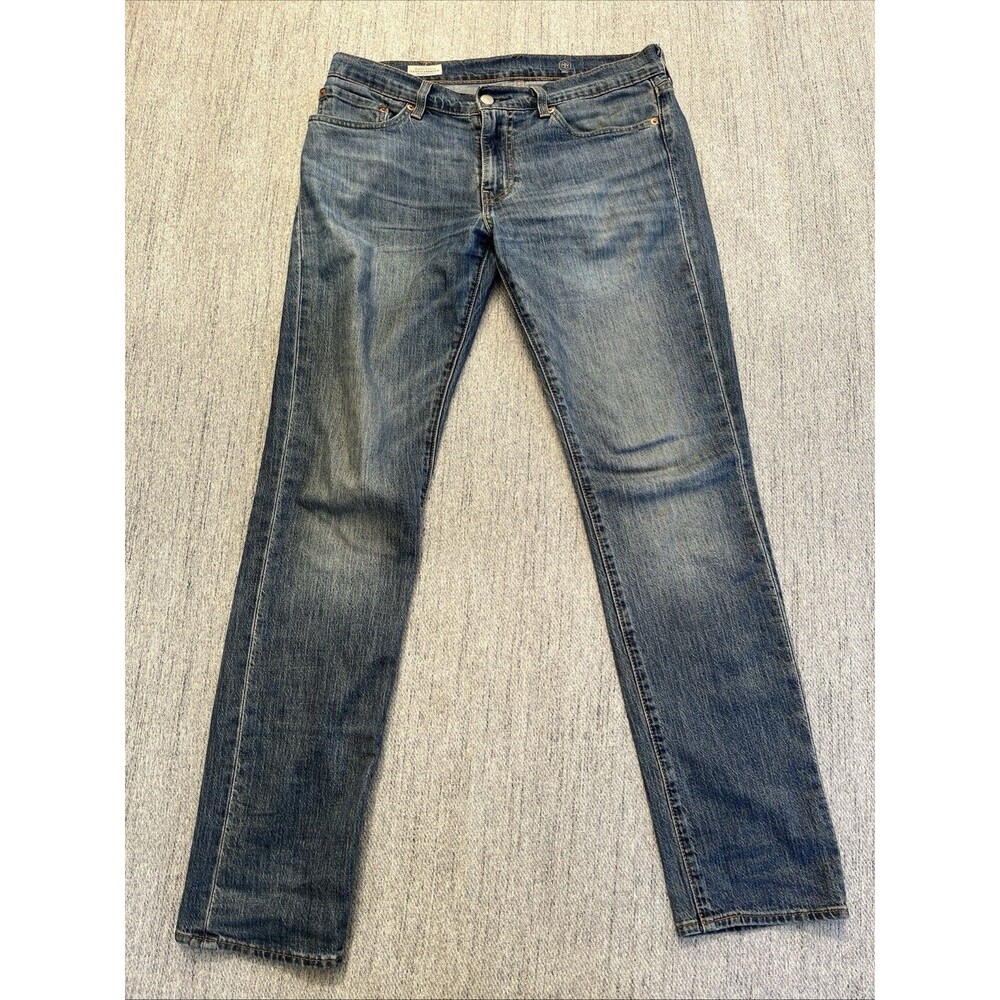 Levis 511 Premium Big E Jeans Men's 31x32 Medium Blue Performance Cool Denim